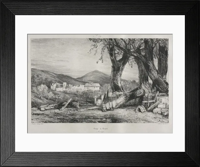 Framed Print : Picturesque and Romantic Journeys in Old France: Auvergne (vol. II), Gorge of Royat Framed Print : Picturesque and Romantic Journeys in Old France: Auvergne (vol. II), Gorge of Royat