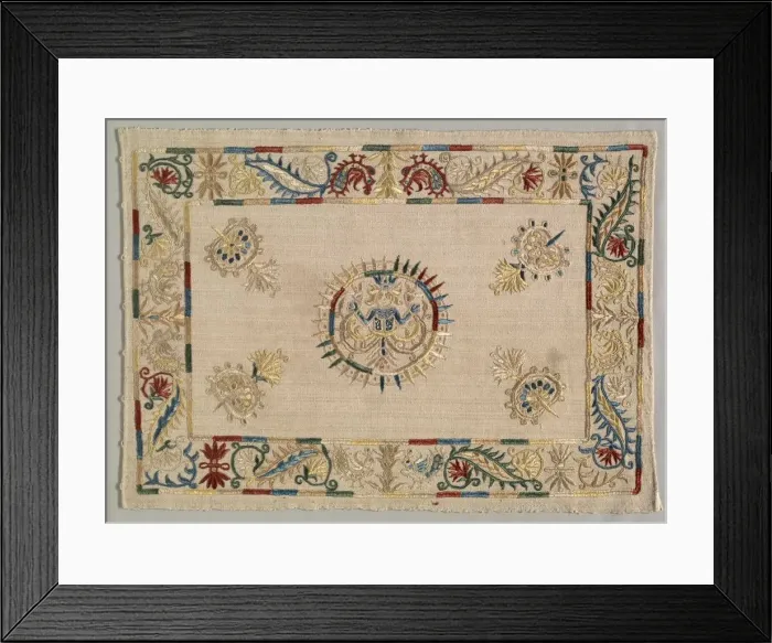 Framed Print : Pillow Cover, 1600s - 1700s. Creator: Unknown Framed Print : Pillow Cover, 1600s - 1700s. Creator: Unknown
