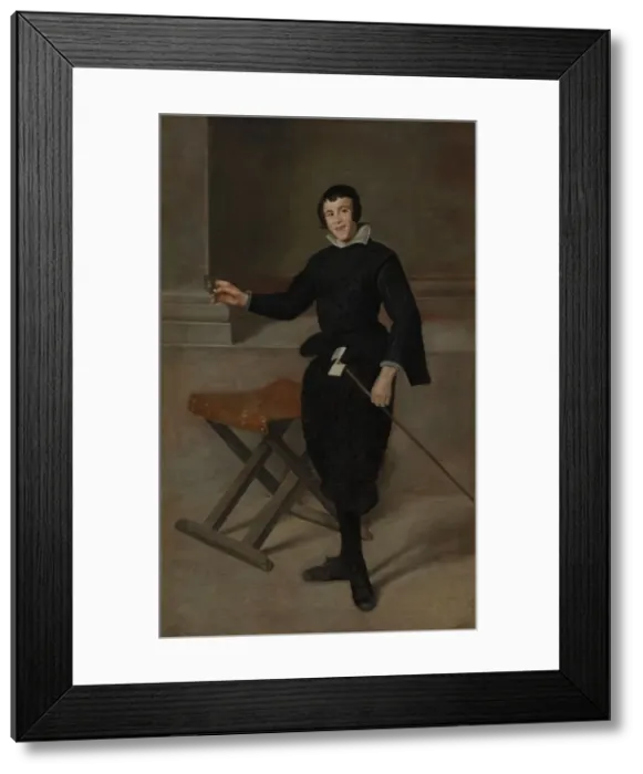 Framed Print : Portrait of the Jester Calabazas, c. 1631-32. Creator: Diego Velazquez (Spanish, 1599-1660) Framed Print : Portrait of the Jester Calabazas, c. 1631-32. Creator: Diego Velazquez (Spanish, 1599-1660)