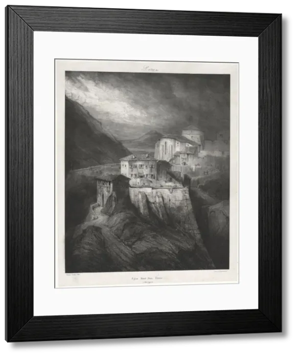 Framed Print : Picturesque and Romantic Journeys in Old France: Auvergne (vol. II): St. John Church Framed Print : Picturesque and Romantic Journeys in Old France: Auvergne (vol. II): St. John Church
