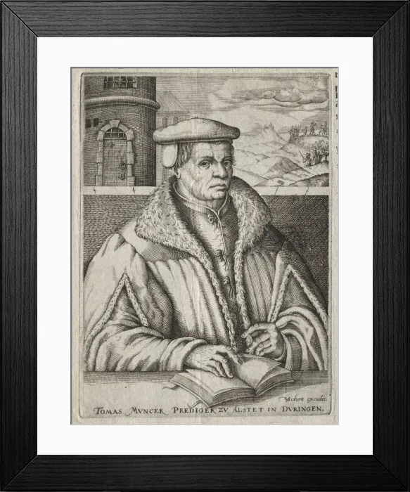 Framed Print : Portrait of Thomas Münzer, 1609. Creator: Christoffel van Sichem (Dutch, 1577-1658) Framed Print : Portrait of Thomas Münzer, 1609. Creator: Christoffel van Sichem (Dutch, 1577-1658)