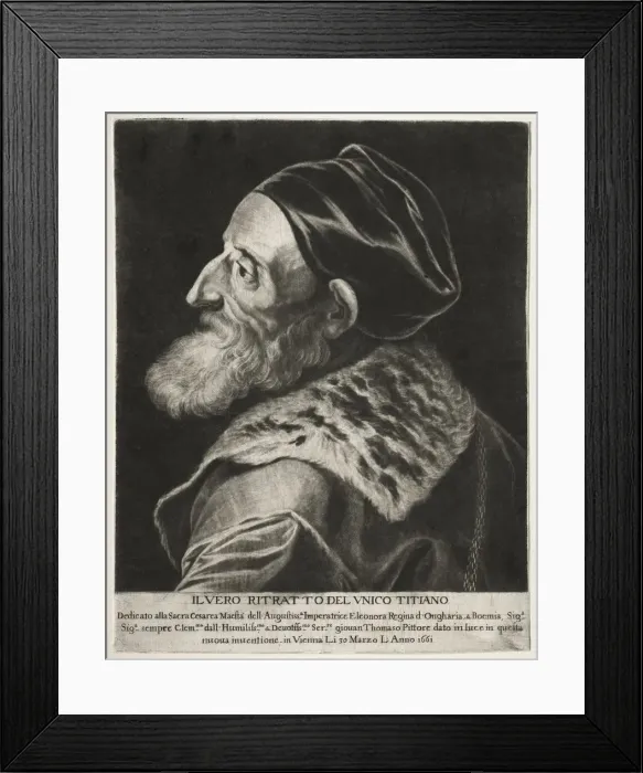 Framed Print : Portrait of Titian, 1661. Creator: Jan Thomas (Flemish, 1617-1678) Framed Print : Portrait of Titian, 1661. Creator: Jan Thomas (Flemish, 1617-1678)