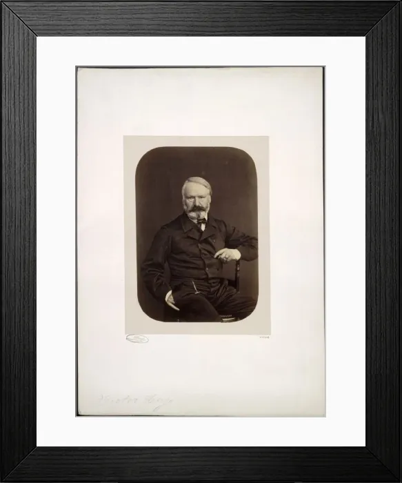 Framed Print : Portrait of Victor Hugo on Guernsey, 1862. Creator: Edmond Bacot (French, 1814-1875) Framed Print : Portrait of Victor Hugo on Guernsey, 1862. Creator: Edmond Bacot (French, 1814-1875)