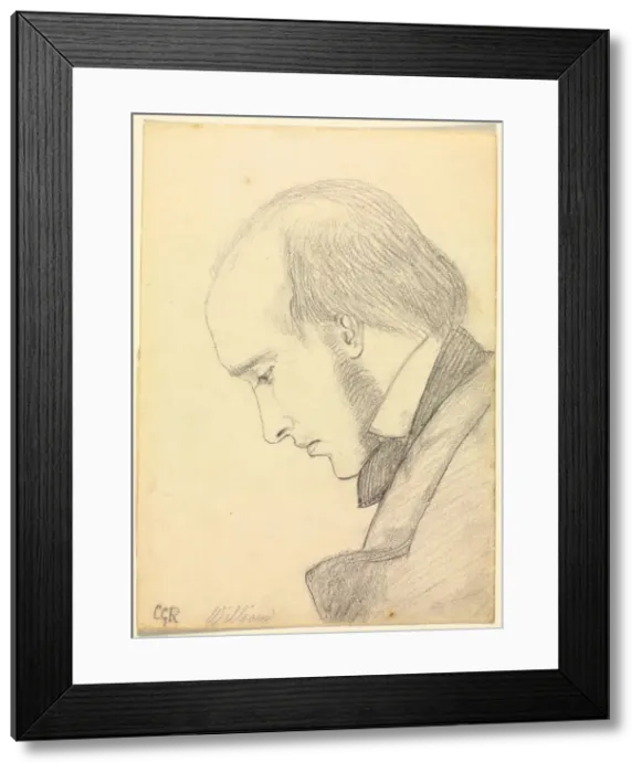 Framed Print : Portrait of William Michael Rossetti, c. 1853. Creator: Christina Georgina Rossetti (British Framed Print : Portrait of William Michael Rossetti, c. 1853. Creator: Christina Georgina Rossetti (British