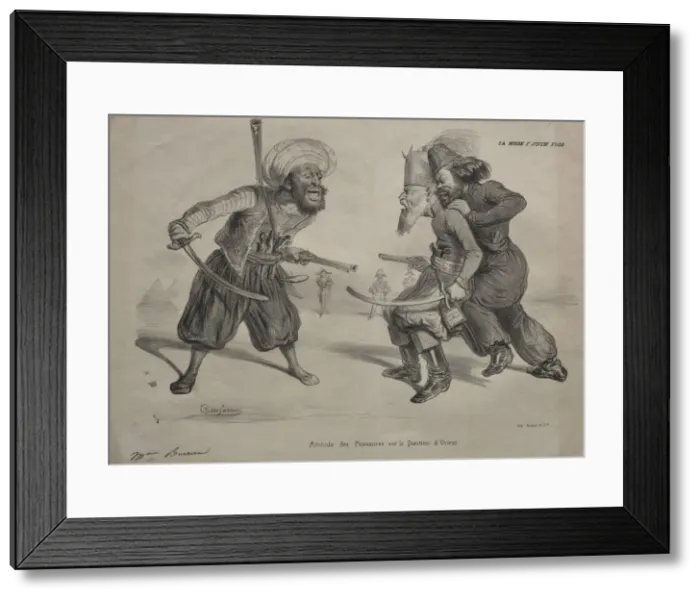 Framed Print : Positions of Power on the Question of the Orient, 1839. Creator: Benjamin (Benjamin Roubaud) Framed Print : Positions of Power on the Question of the Orient, 1839. Creator: Benjamin (Benjamin Roubaud)