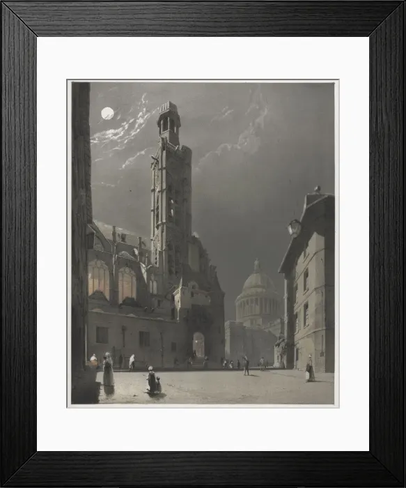 Framed Print : Picturesque Architecture in Paris, Ghent, Antwerp, Rouen: St. Etienne du Mont... 1839 Framed Print : Picturesque Architecture in Paris, Ghent, Antwerp, Rouen: St. Etienne du Mont... 1839