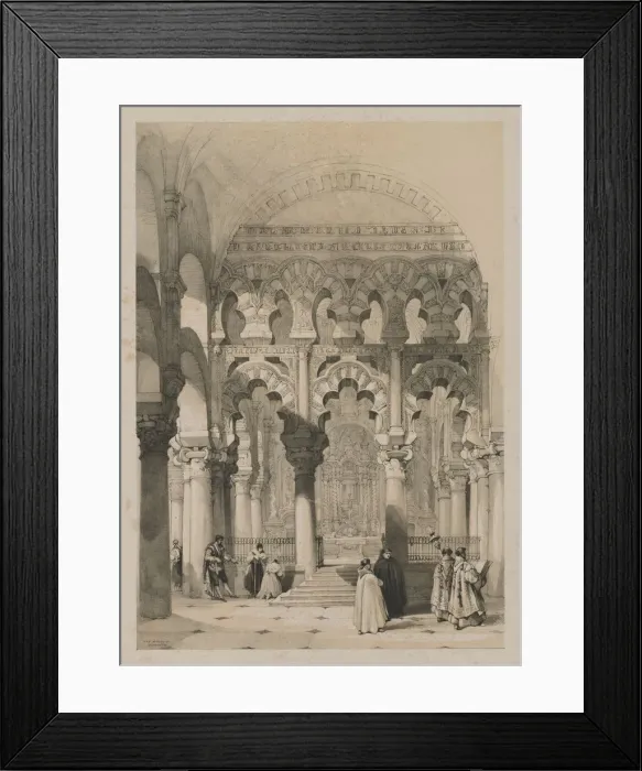 Framed Print : Picturesque Sketches in Spain: The Mosque, Cordova, 1837. Creator: Thomas Shotter Boys (British Framed Print : Picturesque Sketches in Spain: The Mosque, Cordova, 1837. Creator: Thomas Shotter Boys (British