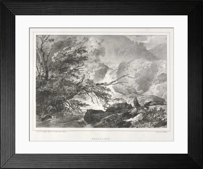 Framed Print : Picturesque Views of Scotland: Brackline, 1826. Creator: Richard Parkes Bonington (British Framed Print : Picturesque Views of Scotland: Brackline, 1826. Creator: Richard Parkes Bonington (British
