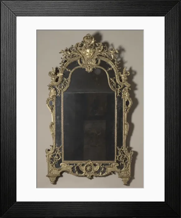 Framed Print : Pier Mirror (Trumeau), c. 1715. Creator: Unknown Framed Print : Pier Mirror (Trumeau), c. 1715. Creator: Unknown