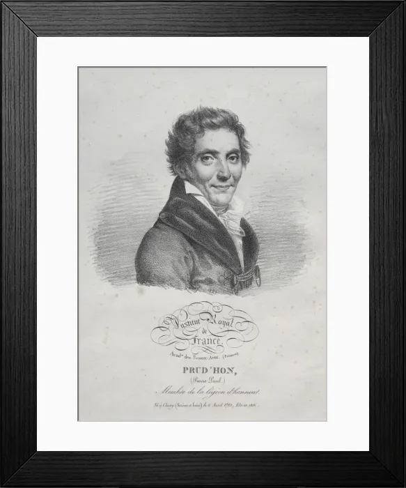 Framed Print : Pierre Paul Prudhon, 1820. Creator: Julien Leopold Boilly (French, 1796-1874) Framed Print : Pierre Paul Prudhon, 1820. Creator: Julien Leopold Boilly (French, 1796-1874)