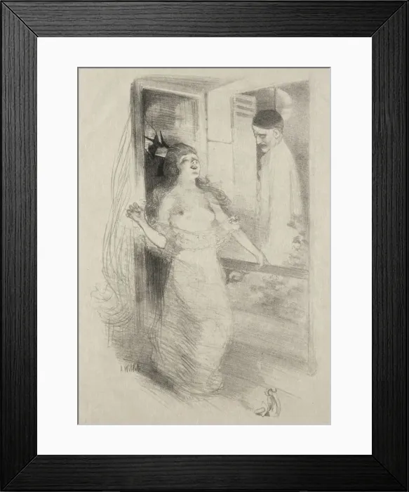 Framed Print : Pierrot. Creator: Adolphe Leon Willett (French, 1857-1926) Framed Print : Pierrot. Creator: Adolphe Leon Willett (French, 1857-1926)