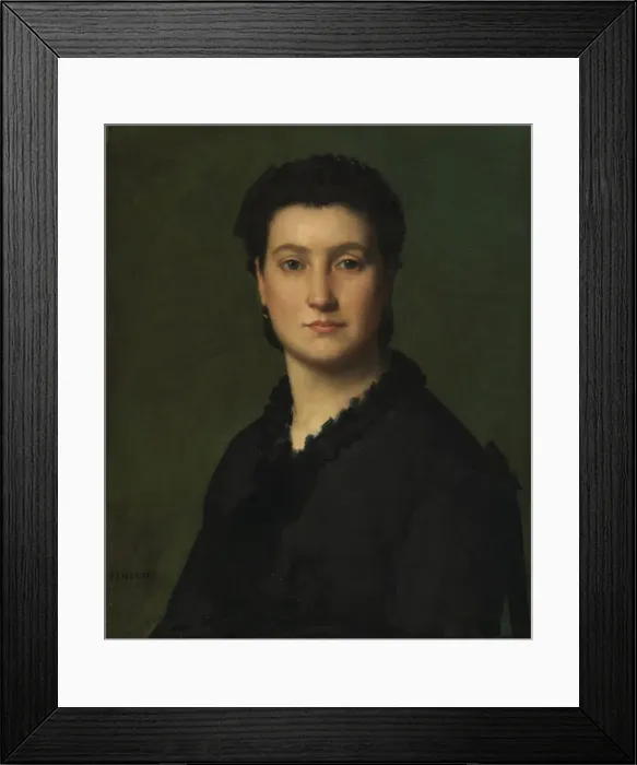Framed Print : Portrait of a Woman, c. 1875-1880. Creator: Jean-Jacques Henner (French, 1829-1905) Framed Print : Portrait of a Woman, c. 1875-1880. Creator: Jean-Jacques Henner (French, 1829-1905)