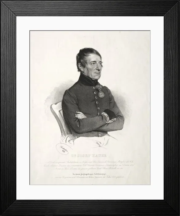 Framed Print : Portrait of Dr. Jospeh Hauer. Creator: Joseph Kriehuber (German, 1800-1876) Framed Print : Portrait of Dr. Jospeh Hauer. Creator: Joseph Kriehuber (German, 1800-1876)