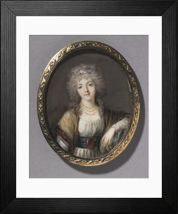 Framed Print : Portrait of a Young Woman, c. 1785. Creator: Charles Henard (French, c. 1757-aft 1814) Framed Print : Portrait of a Young Woman, c. 1785. Creator: Charles Henard (French, c. 1757-aft 1814)