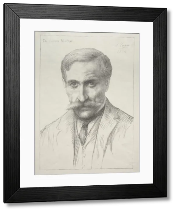 Framed Print : Portrait of Dr. Louis Vintras. Creator: Alphonse Legros (French, 1837-1911) Framed Print : Portrait of Dr. Louis Vintras. Creator: Alphonse Legros (French, 1837-1911)