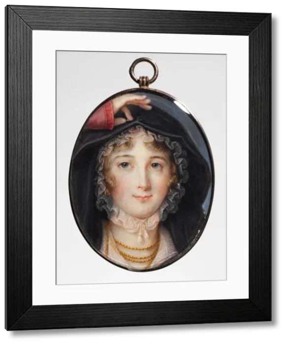 Framed Print : Portrait of a Woman, 1810s. Creator: Louis-Marie Autissier (French, 1772-1830) Framed Print : Portrait of a Woman, 1810s. Creator: Louis-Marie Autissier (French, 1772-1830)
