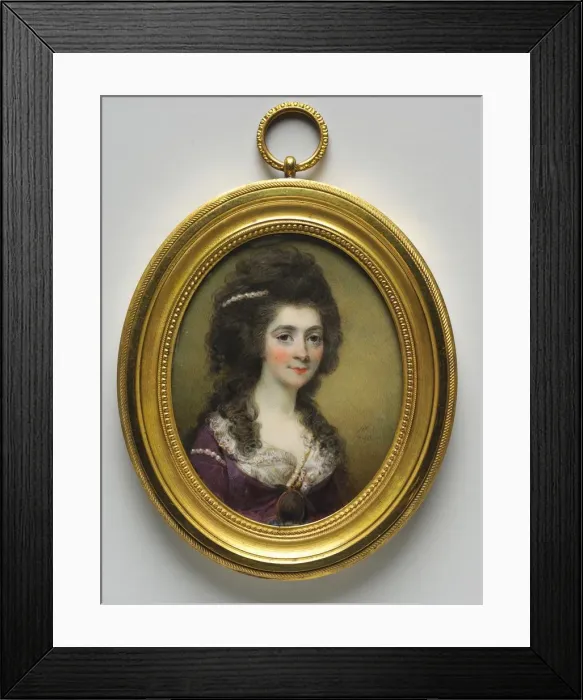 Framed Print : Portrait of a Woman, called Mrs. Close, 1786. Creator: Horace Hone (British, 1756-1825) Framed Print : Portrait of a Woman, called Mrs. Close, 1786. Creator: Horace Hone (British, 1756-1825)