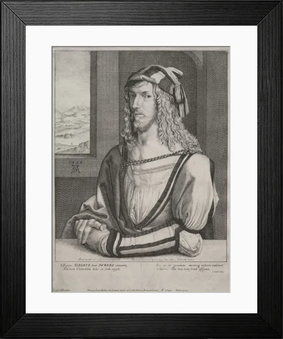 Framed Print : Portrait of Albrecht Dürer, at the age of 26, 1645. Creator: Wenceslaus Hollar (Bohemian Framed Print : Portrait of Albrecht Dürer, at the age of 26, 1645. Creator: Wenceslaus Hollar (Bohemian
