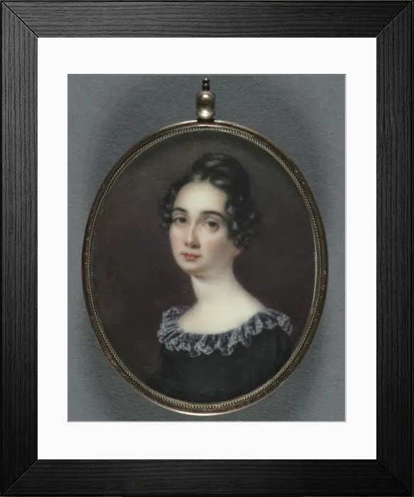 Framed Print : Portrait of a Woman, 1820. Creator: Anna Claypoole Peale (American, 1791-1878) Framed Print : Portrait of a Woman, 1820. Creator: Anna Claypoole Peale (American, 1791-1878)