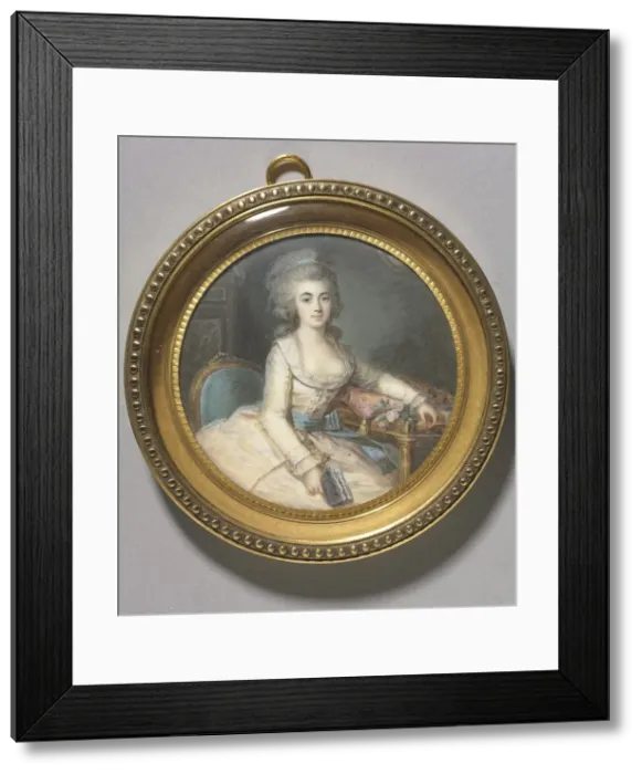 Framed Print : Portrait of a Woman, c. 1780. Creator: Maximilien Villers (French, c. 1836) Framed Print : Portrait of a Woman, c. 1780. Creator: Maximilien Villers (French, c. 1836)