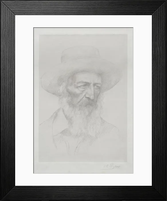 Framed Print : Portrait of Alfred Lord Tennyson. Creator: Alphonse Legros (French, 1837-1911) Framed Print : Portrait of Alfred Lord Tennyson. Creator: Alphonse Legros (French, 1837-1911)