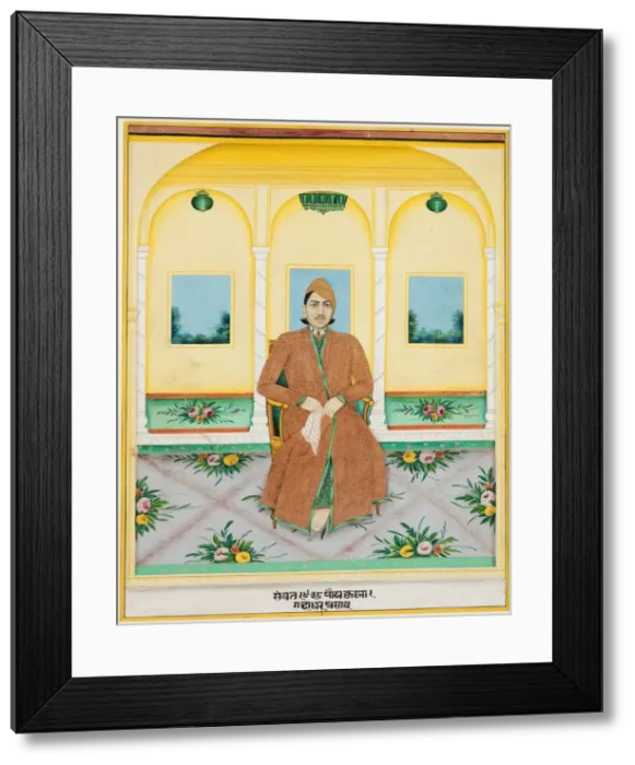 Framed Print : Portrait of Ganadhar Prasad, 1881. Creator: Unknown Framed Print : Portrait of Ganadhar Prasad, 1881. Creator: Unknown