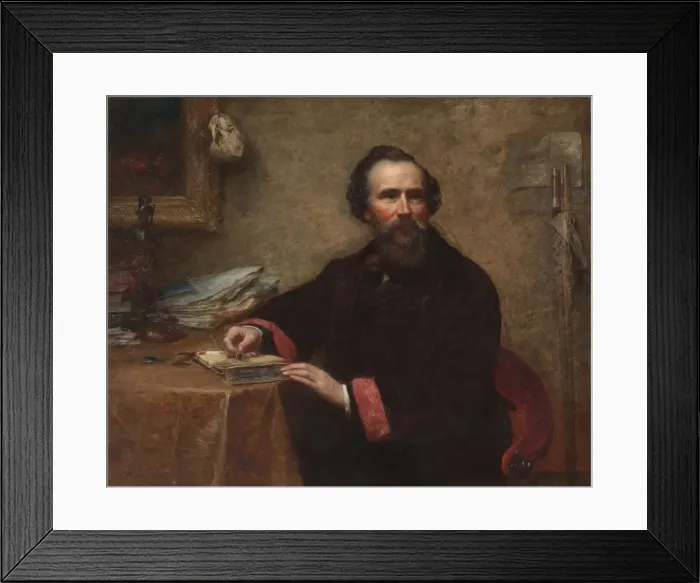 Framed Print : Portrait of Genio C. Scott, 1859. Creator: Eastman Johnson (American, 1824-1906) Framed Print : Portrait of Genio C. Scott, 1859. Creator: Eastman Johnson (American, 1824-1906)