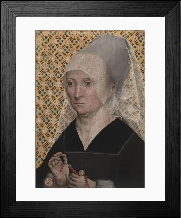 Framed Print : Portrait of a Woman, c. 1490-1495. Creator: Master of the Holy Kinship (German) Framed Print : Portrait of a Woman, c. 1490-1495. Creator: Master of the Holy Kinship (German)