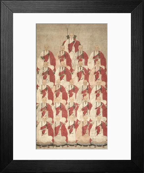 Framed Print : Portrait of Buddhist Monks of Obaku Sect, 1600s. Creator: Unknown Framed Print : Portrait of Buddhist Monks of Obaku Sect, 1600s. Creator: Unknown