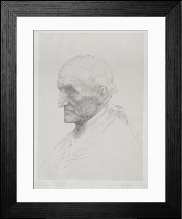 Framed Print : Portrait of Cardinal Manning (2nd Plate). Creator: Alphonse Legros (French, 1837-1911) Framed Print : Portrait of Cardinal Manning (2nd Plate). Creator: Alphonse Legros (French, 1837-1911)