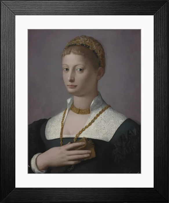 Framed Print : Portrait of a Woman, c. 1550. Creator: Agnolo Bronzino (Italian, 1503-1572) Framed Print : Portrait of a Woman, c. 1550. Creator: Agnolo Bronzino (Italian, 1503-1572)