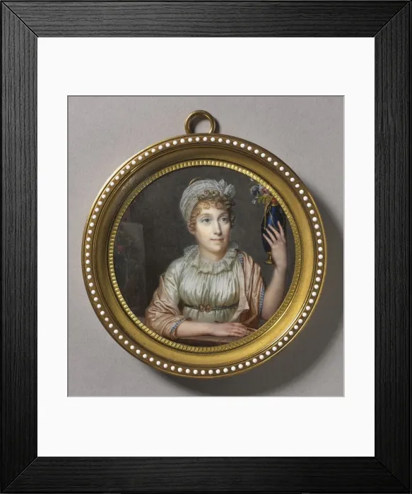Framed Print : Portrait of Anne Vallayer-Coster, 1804. Creator: Francois Dumont (French, 1751-1831) Framed Print : Portrait of Anne Vallayer-Coster, 1804. Creator: Francois Dumont (French, 1751-1831)