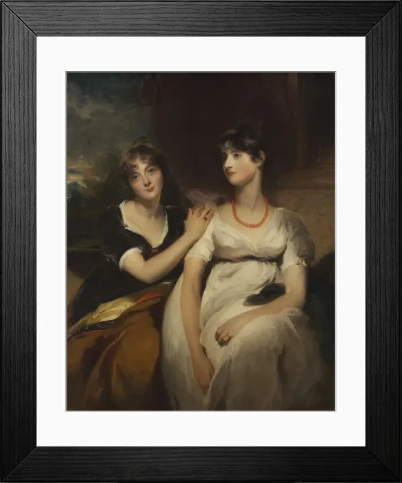 Framed Print : Portrait of Charlotte and Sarah Carteret-Hardy, 1801. Creator: Thomas Lawrence (British Framed Print : Portrait of Charlotte and Sarah Carteret-Hardy, 1801. Creator: Thomas Lawrence (British