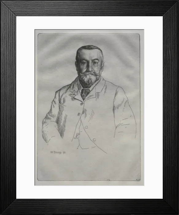Framed Print : Portrait of H. Cock, 1895. Creator: William Strang (British, 1859-1921) Framed Print : Portrait of H. Cock, 1895. Creator: William Strang (British, 1859-1921)