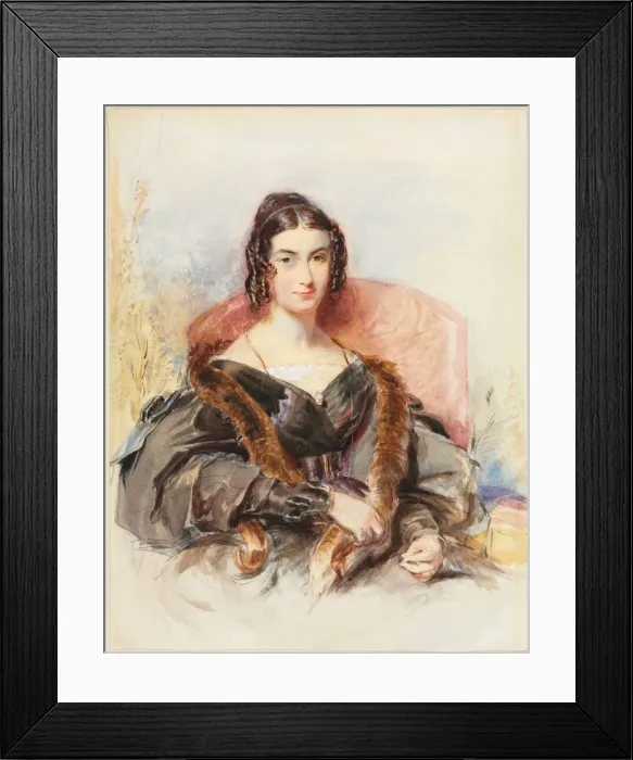 Framed Print : Portrait of a Woman, c. 1830-1835. Creator: George Richmond (British, 1809-1896) Framed Print : Portrait of a Woman, c. 1830-1835. Creator: George Richmond (British, 1809-1896)