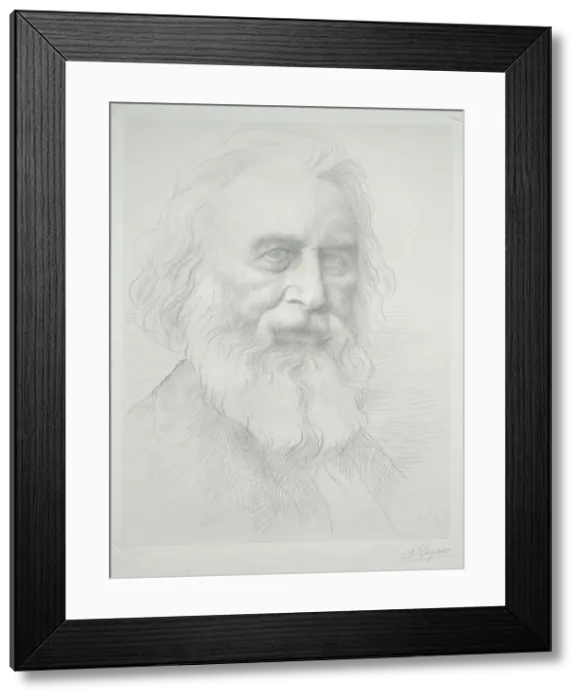 Framed Print : Portrait of Henry Wadsworth Longfellow (2nd Plate). Creator: Alphonse Legros (French, 1837-1911) Framed Print : Portrait of Henry Wadsworth Longfellow (2nd Plate). Creator: Alphonse Legros (French, 1837-1911)