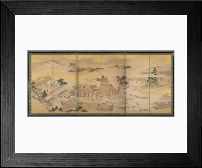 Framed Print : Spring and Autumn Farming (Autumn), 1700s. Creator: Ko Sukoku (Japanese, 1730-1804) Framed Print : Spring and Autumn Farming (Autumn), 1700s. Creator: Ko Sukoku (Japanese, 1730-1804)