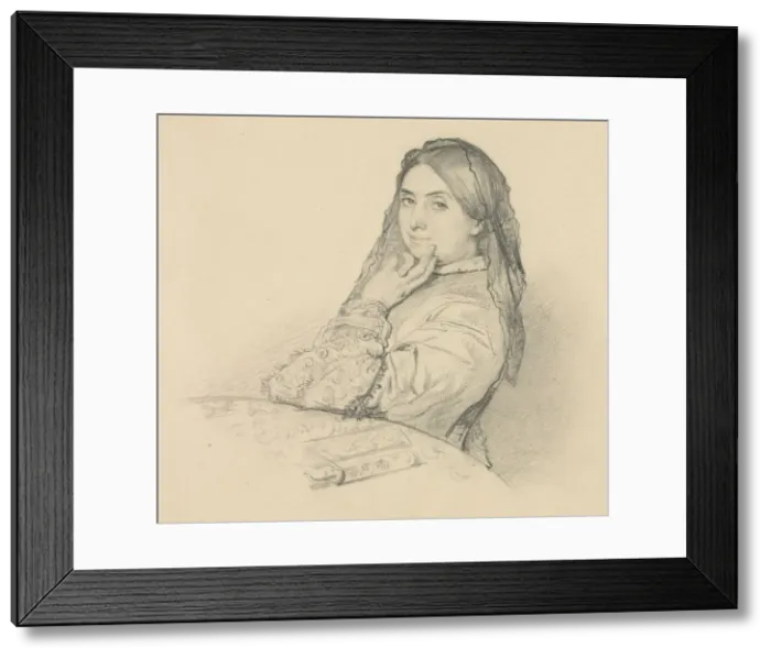 Framed Print : Portrait of his Mother, 1851. Creator: Henri Lehmann (French, 1814-1882) Framed Print : Portrait of his Mother, 1851. Creator: Henri Lehmann (French, 1814-1882)