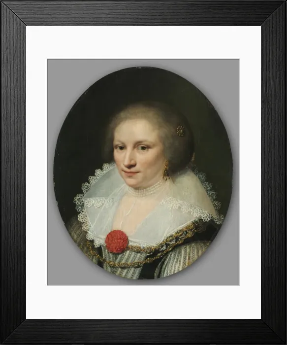 Framed Print : Portrait of a Woman, 1620s. Creator: Jan Anthonisz van Ravesteyn (Dutch, c. 1570-1657) Framed Print : Portrait of a Woman, 1620s. Creator: Jan Anthonisz van Ravesteyn (Dutch, c. 1570-1657)