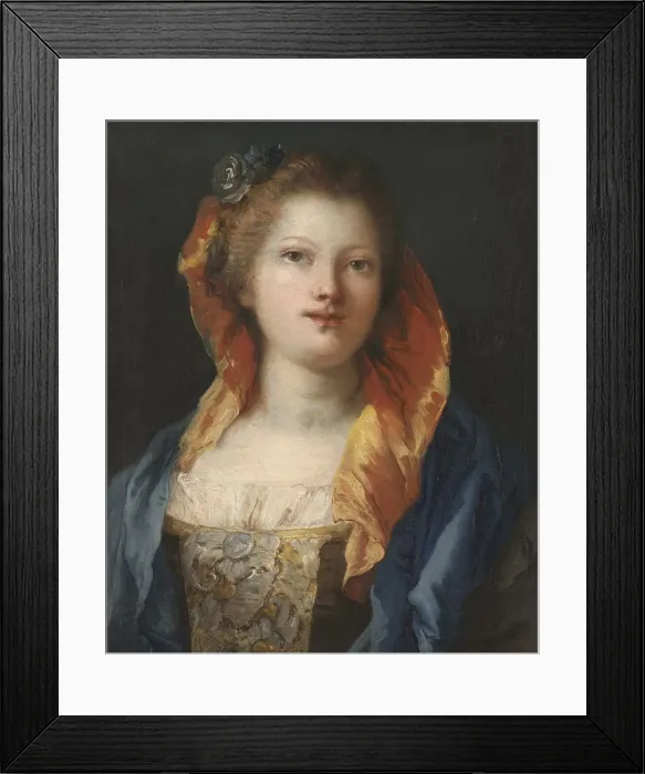 Framed Print : Portrait of a Woman, 1762-1770. Creator: Giovanni Domenico Tiepolo (Italian, 1727-1804) Framed Print : Portrait of a Woman, 1762-1770. Creator: Giovanni Domenico Tiepolo (Italian, 1727-1804)