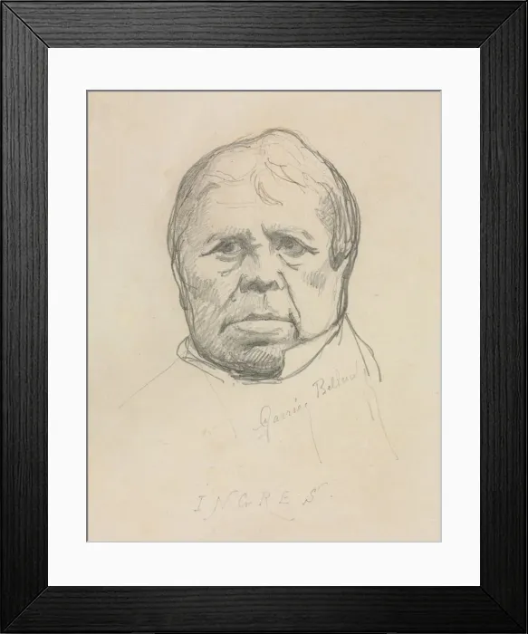 Framed Print : Portrait of Ingres. Creator: Albert-Ernest Carrier-Belleuse (French, 1824-1887) Framed Print : Portrait of Ingres. Creator: Albert-Ernest Carrier-Belleuse (French, 1824-1887)