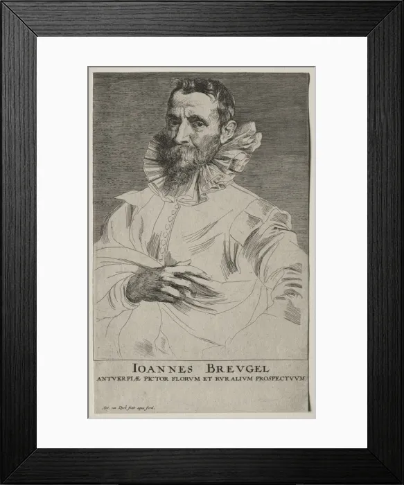 Framed Print : Portrait of Jan Brueghel. Creator: Anthony van Dyck (Flemish, 1599-1641) Framed Print : Portrait of Jan Brueghel. Creator: Anthony van Dyck (Flemish, 1599-1641)