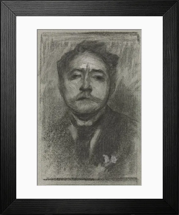 Framed Print : Portrait of Jean Ajalbert, c. 1893. Creator: Eugene Carriere (French, 1849-1906) Framed Print : Portrait of Jean Ajalbert, c. 1893. Creator: Eugene Carriere (French, 1849-1906)