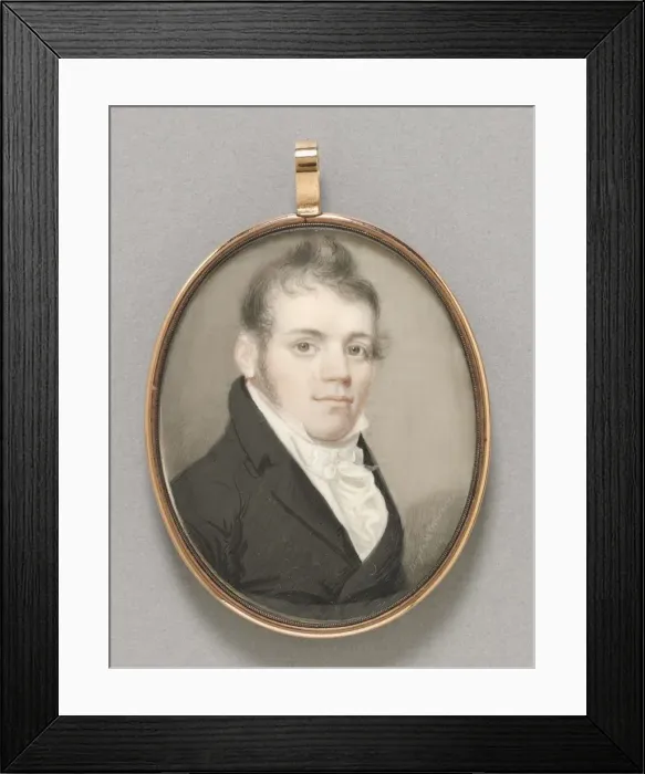 Framed Print : Portrait of John Clark, 1814. Creator: William Doyle (American, 1769-1828); Henry Williams Framed Print : Portrait of John Clark, 1814. Creator: William Doyle (American, 1769-1828); Henry Williams