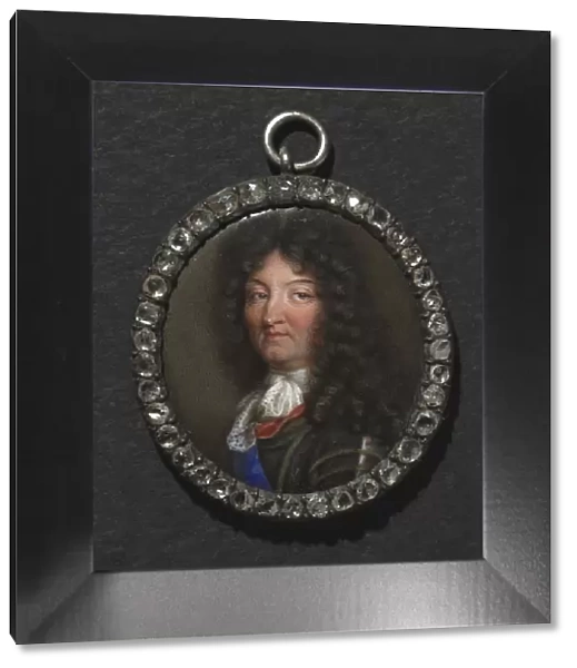 Portrait of King Louis XIV, 17th century. Creator: Jean Petitot (Swiss, 1607-1691), school of