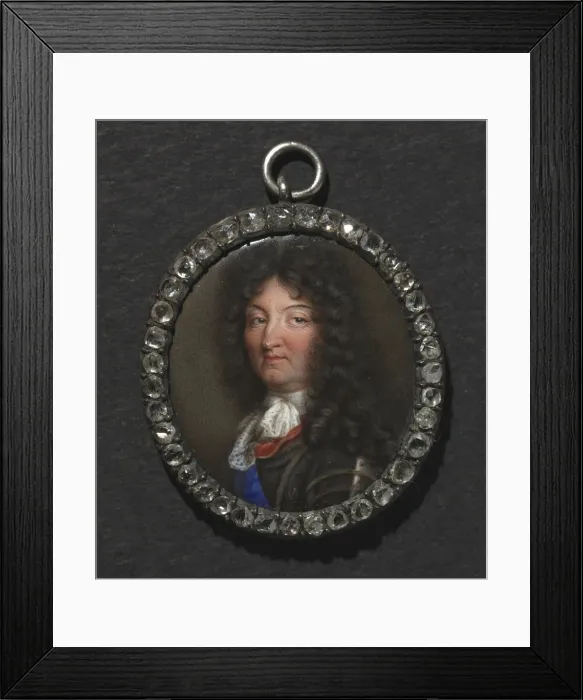Framed Print : Portrait of King Louis XIV, 17th century. Creator: Jean Petitot (Swiss, 1607-1691), school of Framed Print : Portrait of King Louis XIV, 17th century. Creator: Jean Petitot (Swiss, 1607-1691), school of