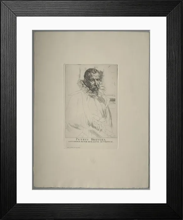 Framed Print : Portrait of Pieter Brueghel. Creator: Anthony van Dyck (Flemish, 1599-1641) Framed Print : Portrait of Pieter Brueghel. Creator: Anthony van Dyck (Flemish, 1599-1641)
