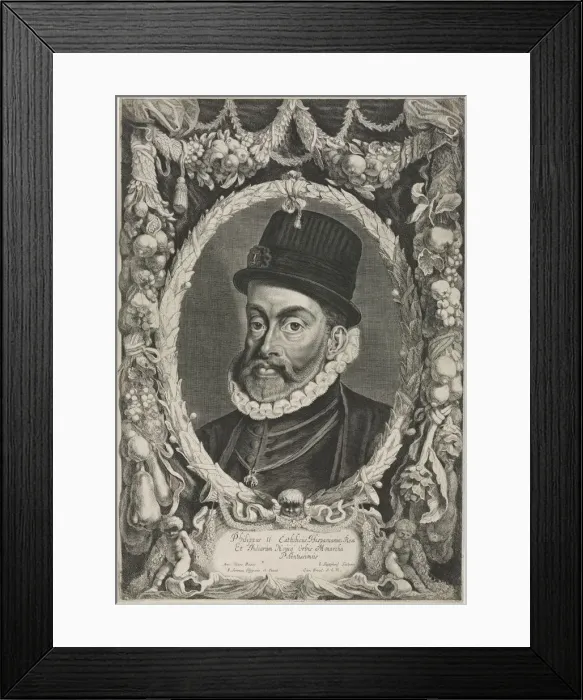 Framed Print : Portrait of Philip II, King of Spain, 1644. Creator: Jonas Suyderhoef (Dutch, c. 1613-1686) Framed Print : Portrait of Philip II, King of Spain, 1644. Creator: Jonas Suyderhoef (Dutch, c. 1613-1686)