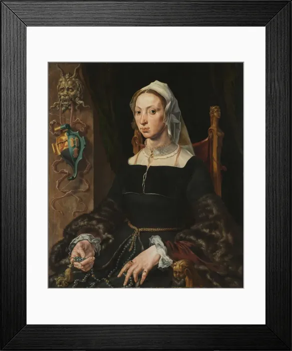 Framed Print : Portrait of Machtelt Suijs, c. 1540-1545. Creator: Maerten van Heemskerck (Dutch, 1498-1574) Framed Print : Portrait of Machtelt Suijs, c. 1540-1545. Creator: Maerten van Heemskerck (Dutch, 1498-1574)