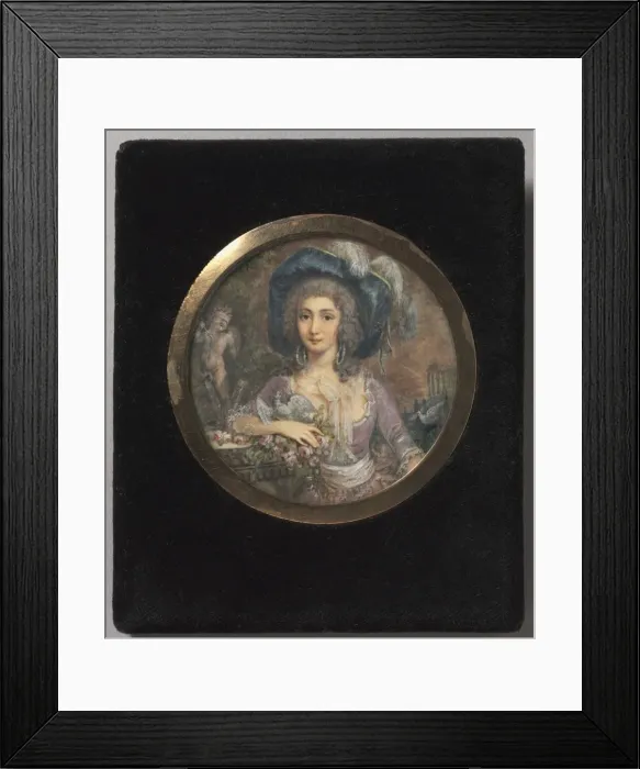 Framed Print : Portrait of Mademoiselle Colombi, 1788. Creator: Jacques Delusee (French, 1757-1833) Framed Print : Portrait of Mademoiselle Colombi, 1788. Creator: Jacques Delusee (French, 1757-1833)